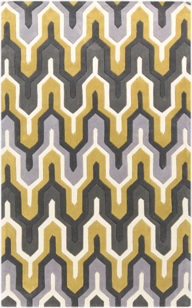 Cosmopolitan COS-9177 Lime Abstract Synthetic Rug