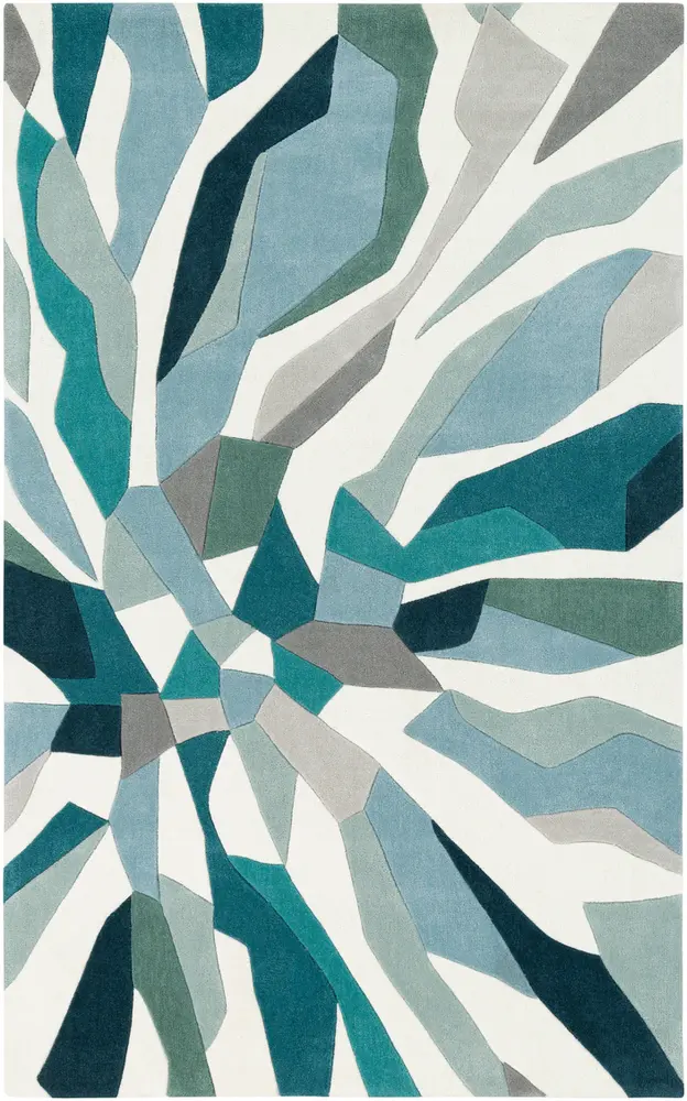 Cosmopolitan COS-9311 Teal Synthetic Abstract Rug