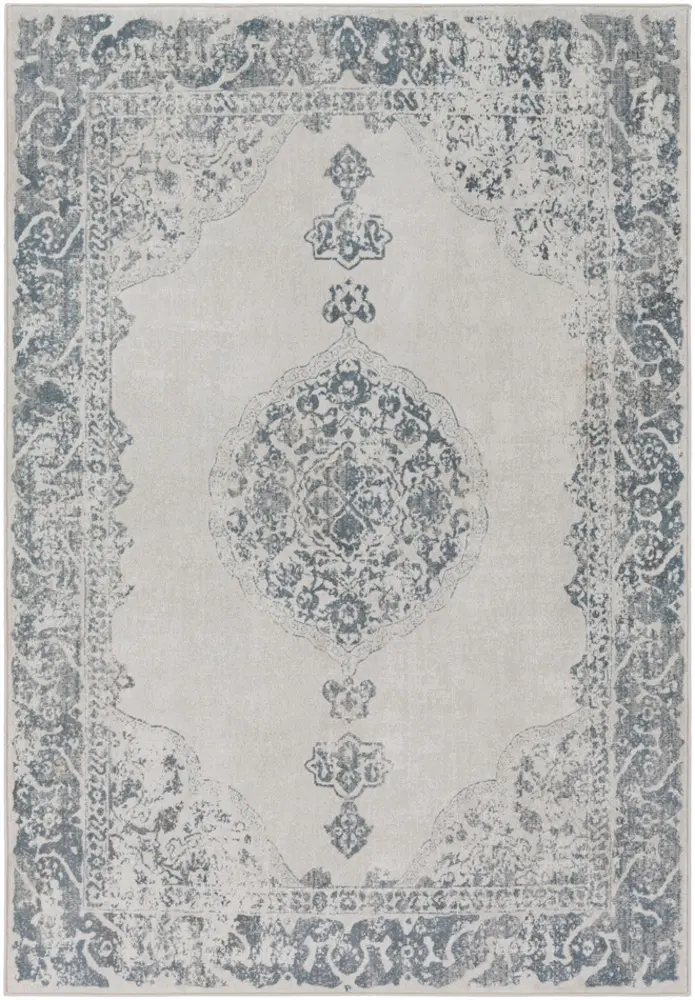 Contempo CPO-3735 Navy Traditional Synthetic Rug