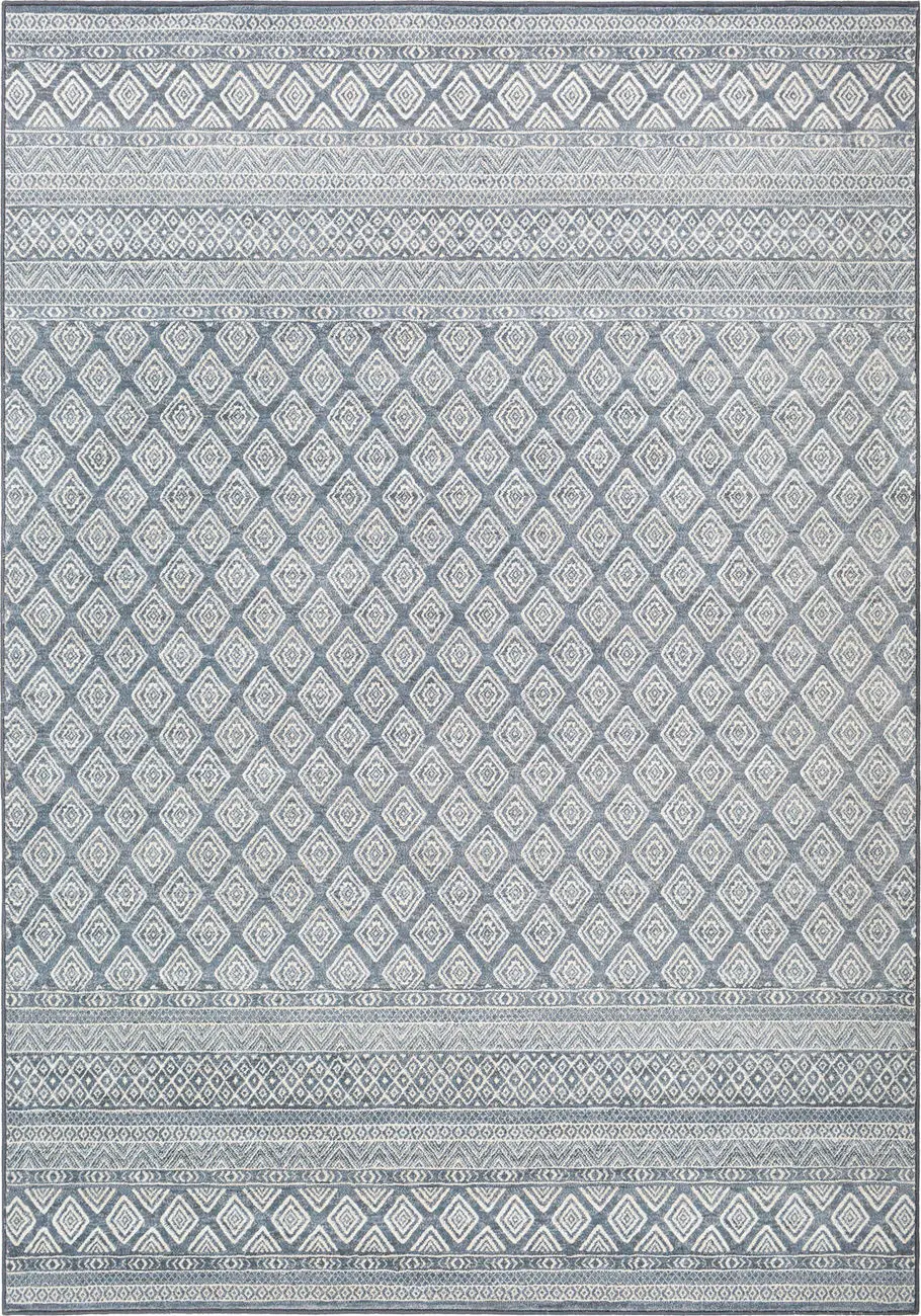 Contempo CPO-3846 Blue Patterned Synthetic Rug