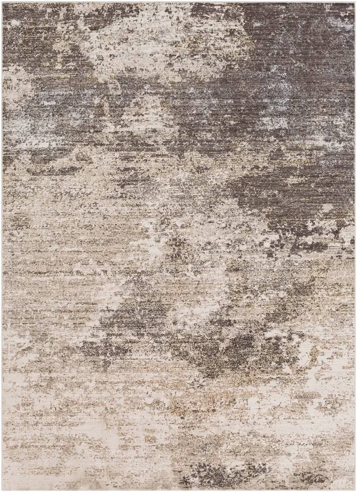 Crescendo CRC-1009 Beige Abstract Synthetic Rug