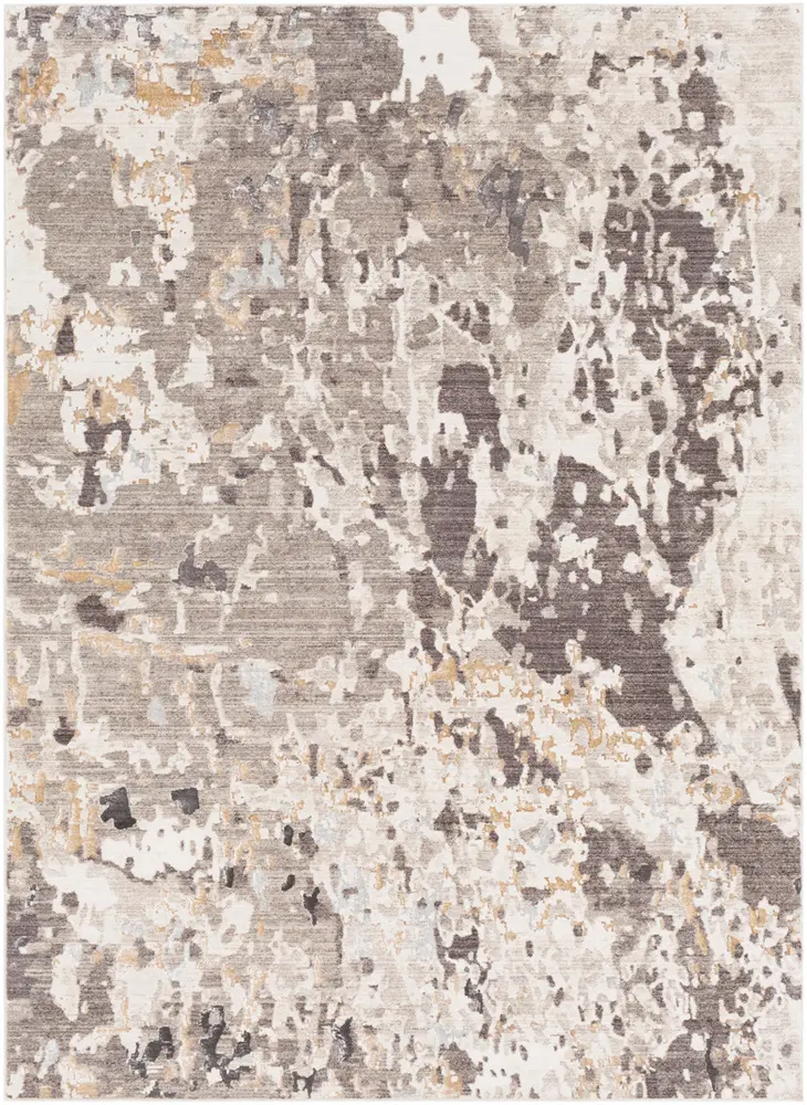 Crescendo CRC-1011 Camel Abstract Synthetic Rug