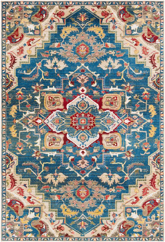 Crafty CRT-2300 Navy Synthetic Traditional Rug