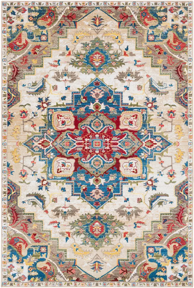 Crafty CRT-2303 Navy Synthetic Traditional Rug