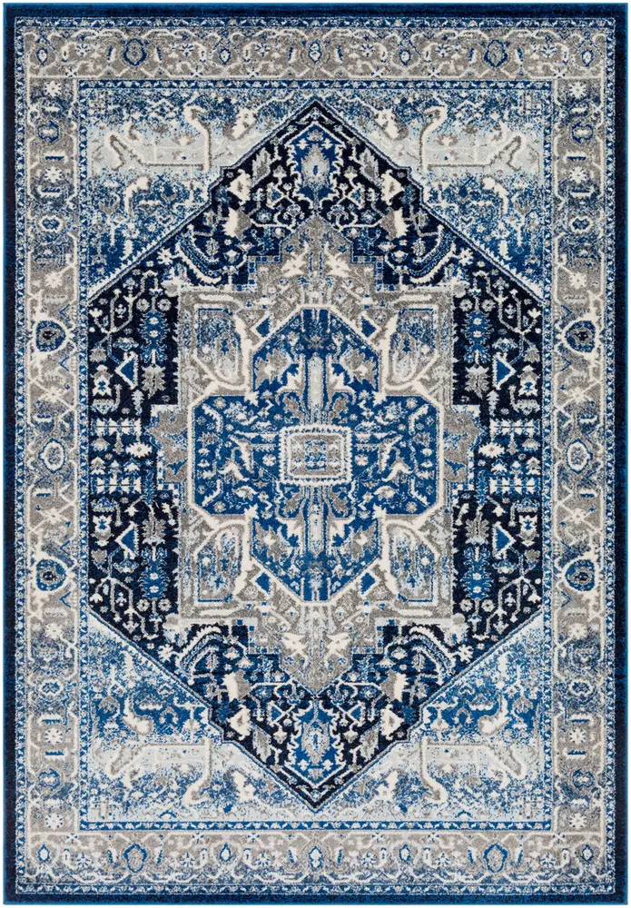 Chelsea CSA-2319 Dark Blue Bordered Traditional Rug