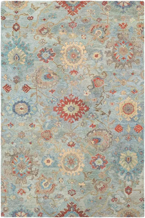 Surya Classic Nouveau CSN-1004 Emerald Patterned Wool Rug