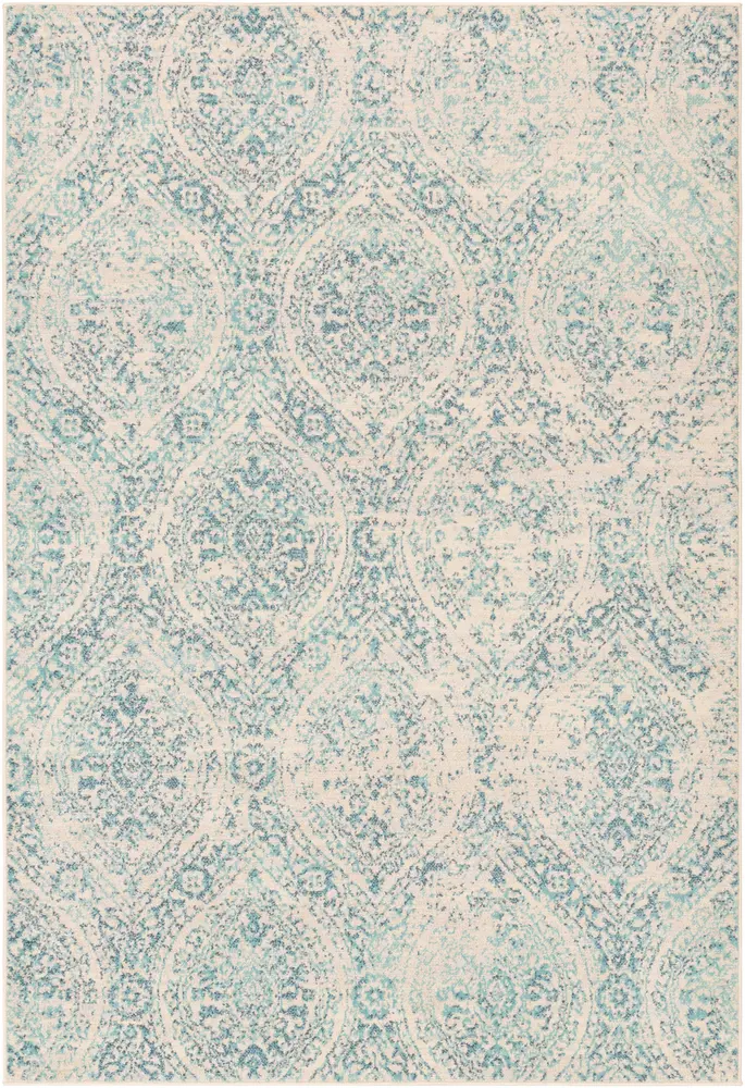 Adria ADI-2319 Aqua Patterned Synthetic Rug