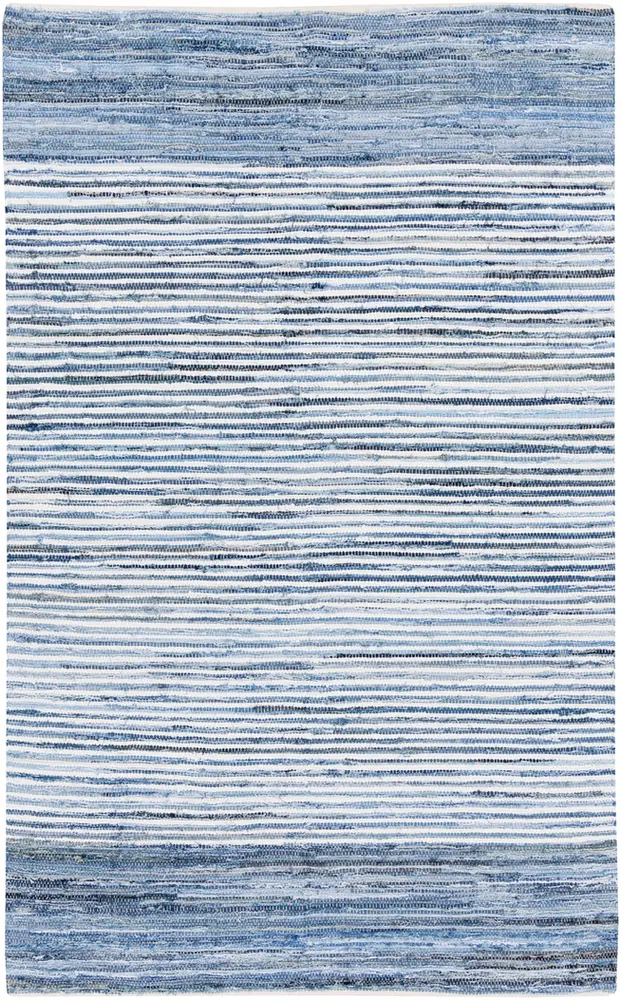 Denim DNM-1001 Bright Blue Cotton Striped Rug