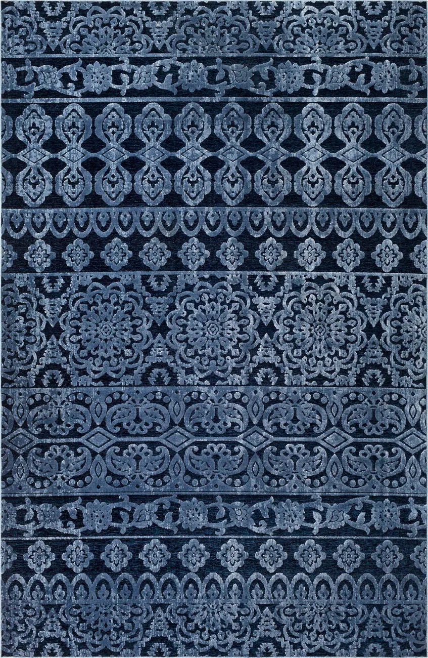 Dantel DTL-2313 Blue Cotton Southwestern Rug