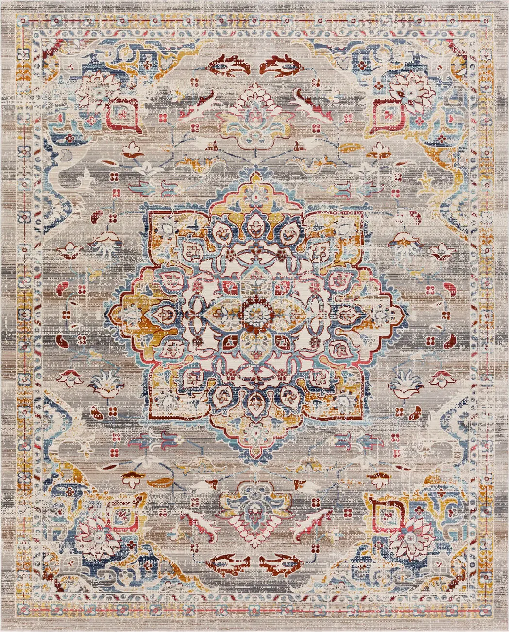 Aiktonent Dub-2308 White Traditional Transitional Rug
