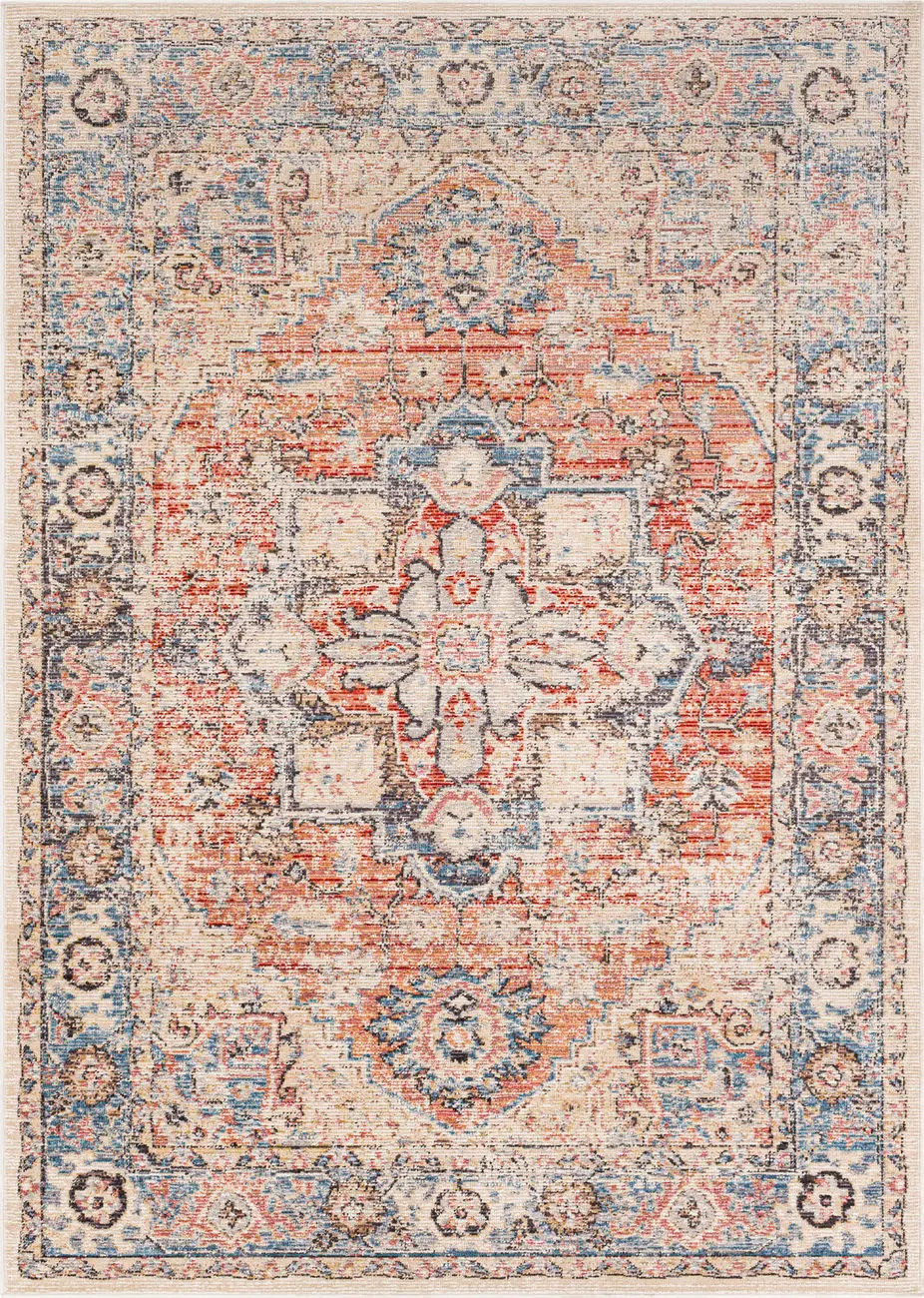 Modern Loom Aegacliter AER-2315 Multi-Colored Power Loomed Synthetic Rug
