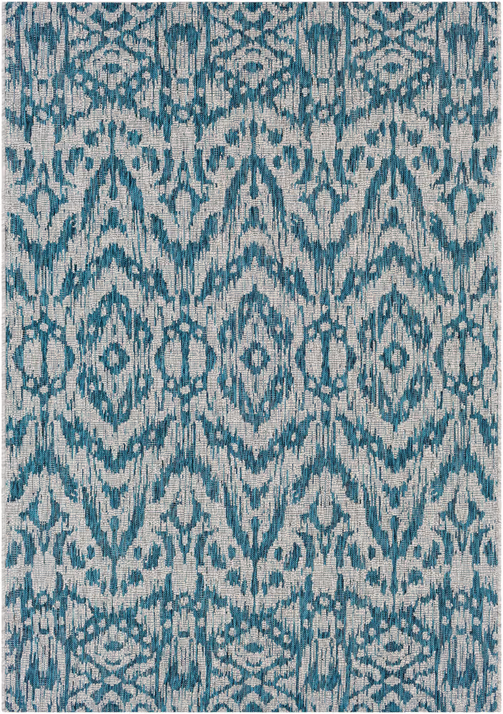 Surya Alamark ALK-2324 Aqua Patterned Outdoor Rug