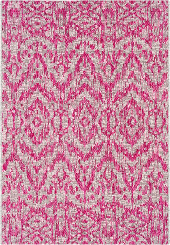 Modern Loom Alamark ALK-2325 Bright Pink Outdoor Patterned Rug