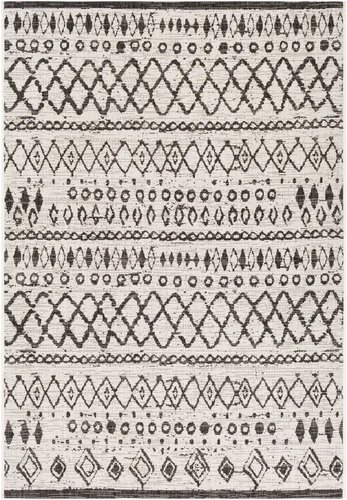 Alamark ALK-2341 White Patterned Synthetic Rug