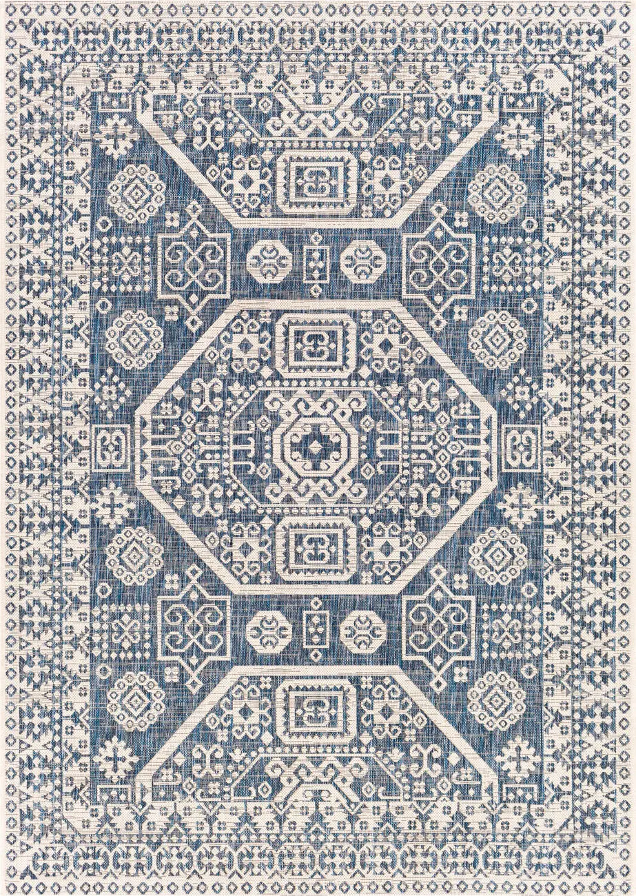 Modern Loom Alamark ALK-2358 Blue Power Loomed Synthetic Rug