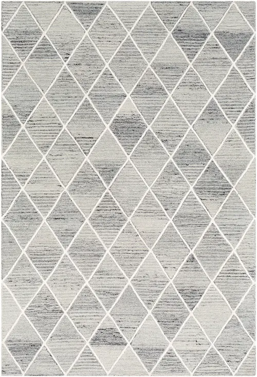 Surya Eaton EAT-2302 Light Gray Abstract Silk Rug