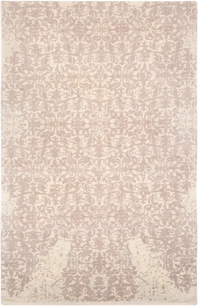 Edith Printed Rug Edith EDT-1001 Cream Wool Patterned Rug