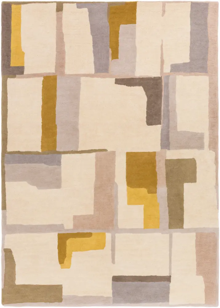 Estella EEL-1003 Butter Abstract Wool Rug