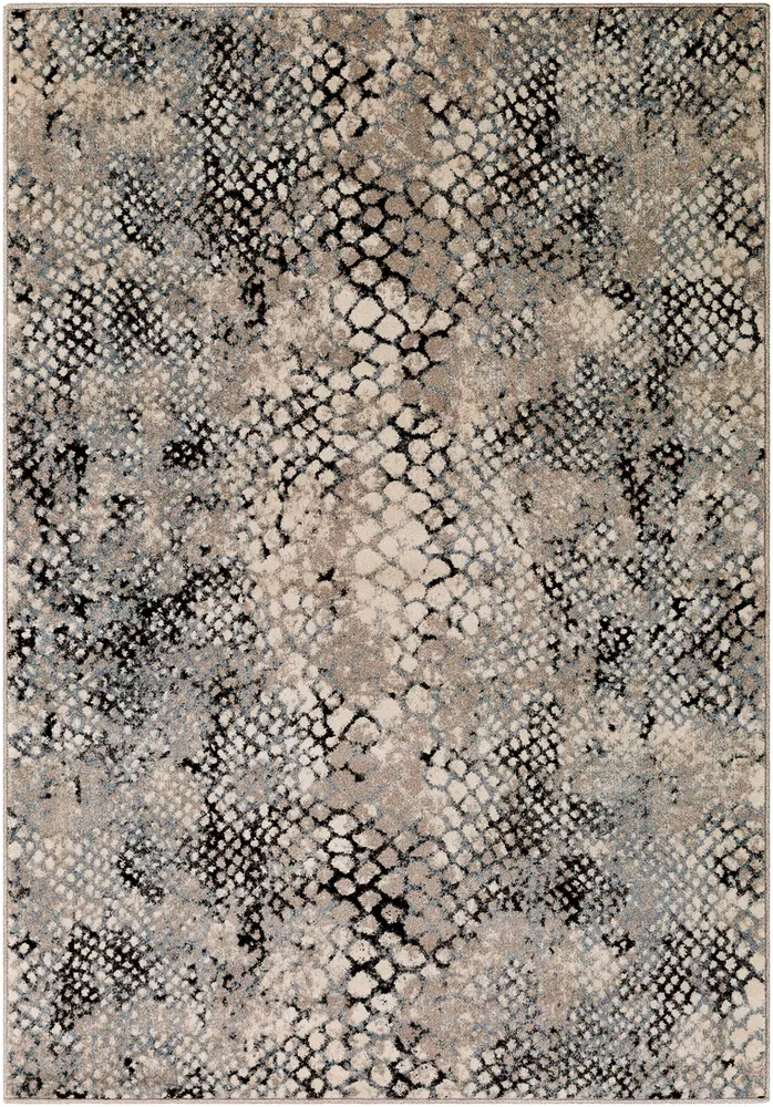 Elise EIS-1011 Taupe Abstract Cow Hide Rug