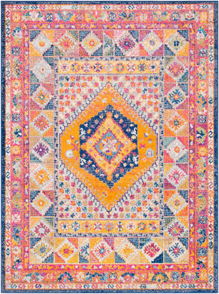 Surya Alara ALA-2304 Bright Pink Synthetic Bordered Rug