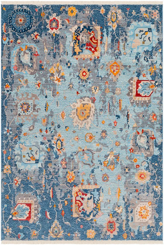 Ephesians EPC-2319 Aqua Floral Traditional Rug