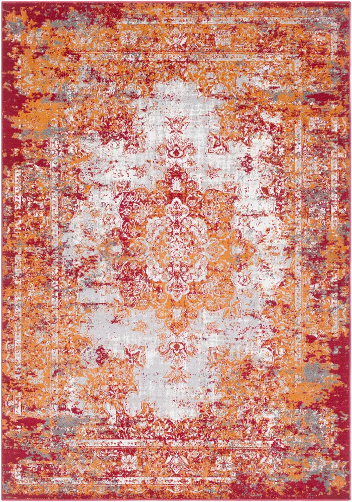 Rafetus ETS-2310 Burnt Orange Transitional Synthetic Rug