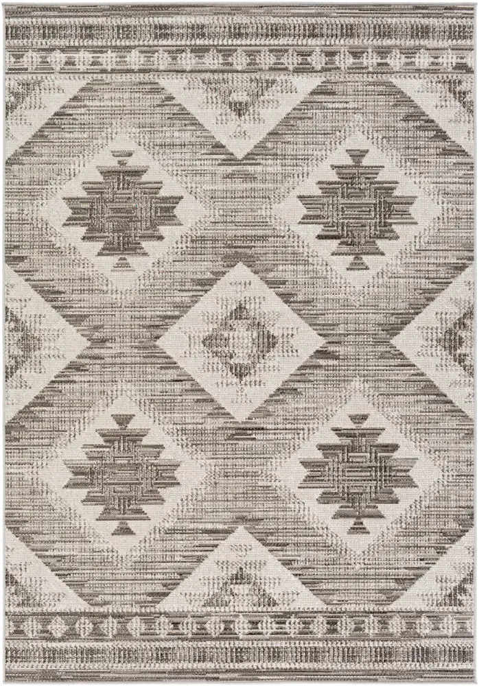 Rafetus ETS-2335 Charcoal Patterned Abstract Rug
