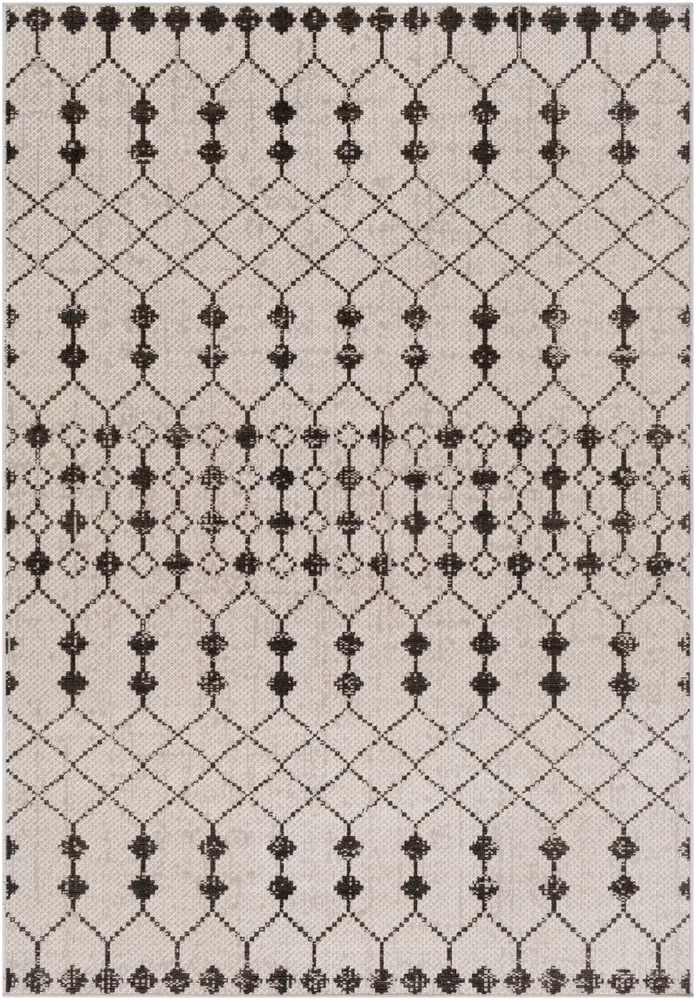 Rafetus ETS-2353 Charcoal Abstract Synthetic Rug