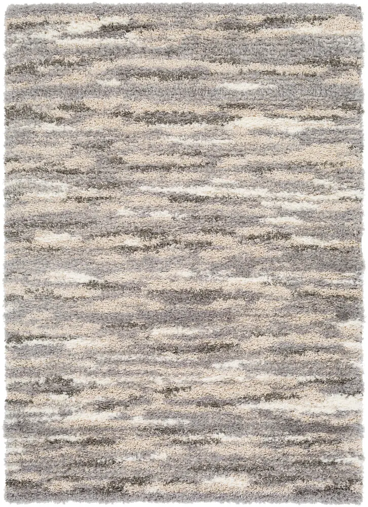 Fanfare FAF-1002 Medium Gray Abstract Synthetic Rug