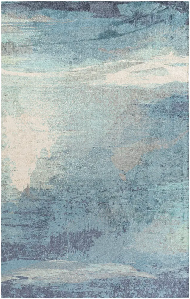 Felicity FCT-8000 Sky Blue Abstract Synthetic Rug
