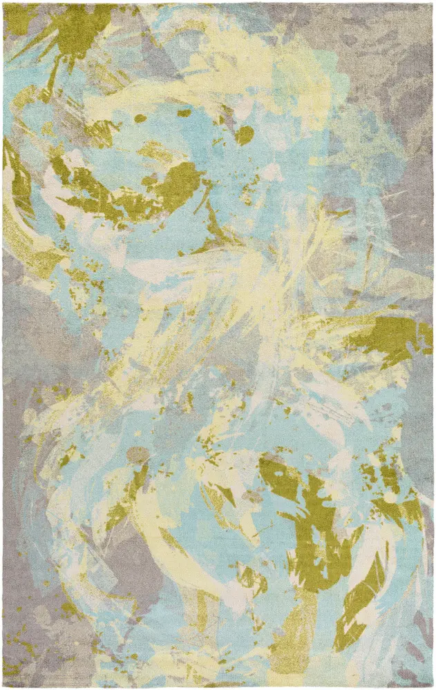 Felicity FCT-8001 Aqua Synthetic Abstract Rug