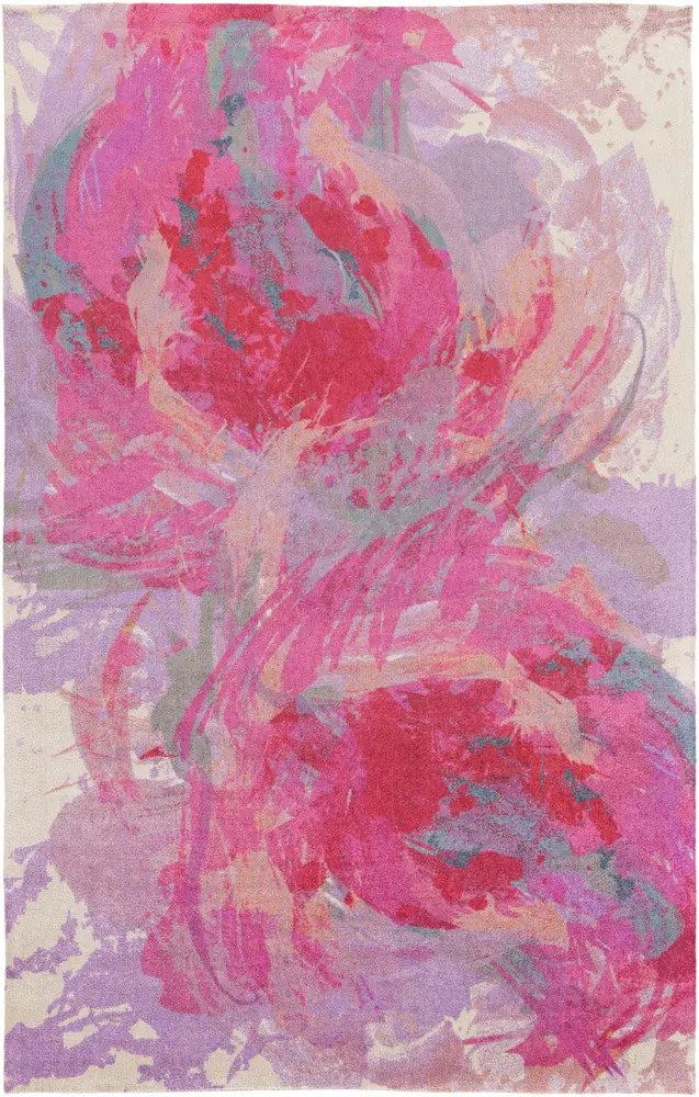 Felicity FCT-8002 Bright Pink Synthetic Abstract Rug