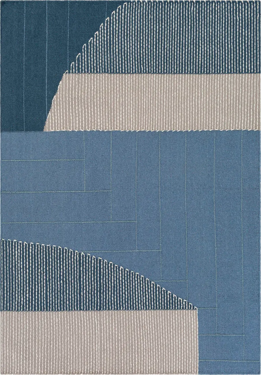 Modern Loom Fulham Fhm-2300 Blue Hand Woven Cotton Rug