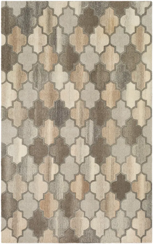 Forum FM-7208 Dark Brown Wool Patterned Rug