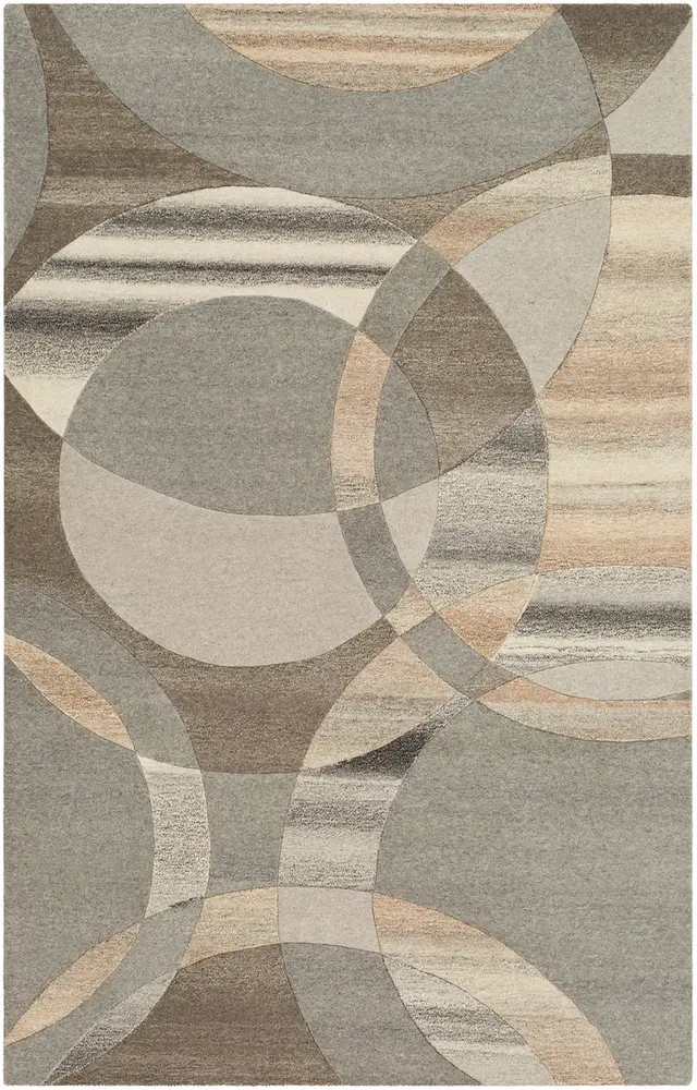 Forum FM-7210 Dark Brown Wool Abstract Rug