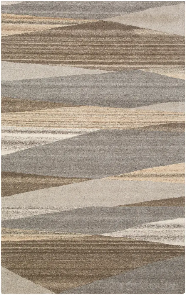 Forum FM-7211 Dark Brown Abstract Wool Rug