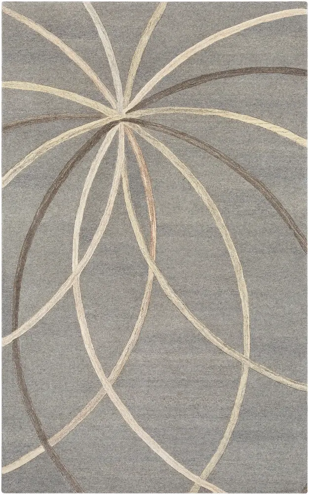 Forum FM-7217 Medium Gray Wool Abstract Rug