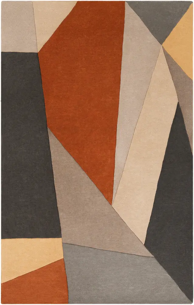 Forum FM-7224 Burnt Orange Abstract Wool Rug