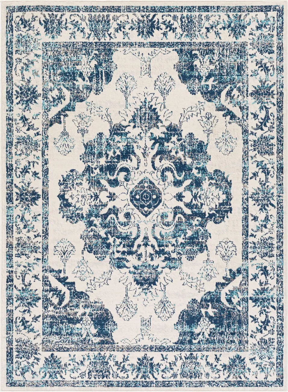 Modern Loom Albertram ALM-2310 Blue Power Loomed Synthetic Rug