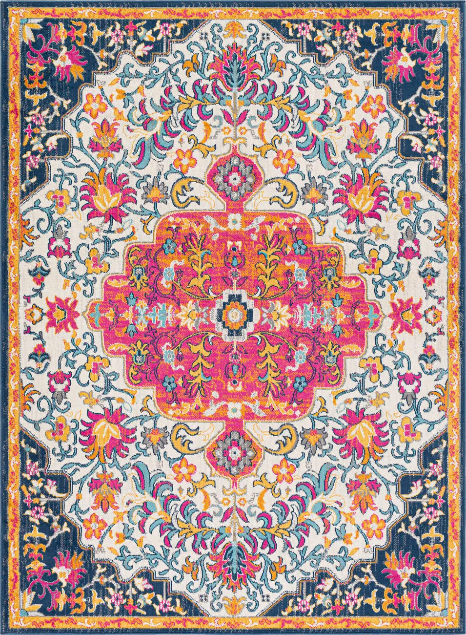 Modern Loom Albertram ALM-2312 Multi-Colored Power Loomed Synthetic Rug