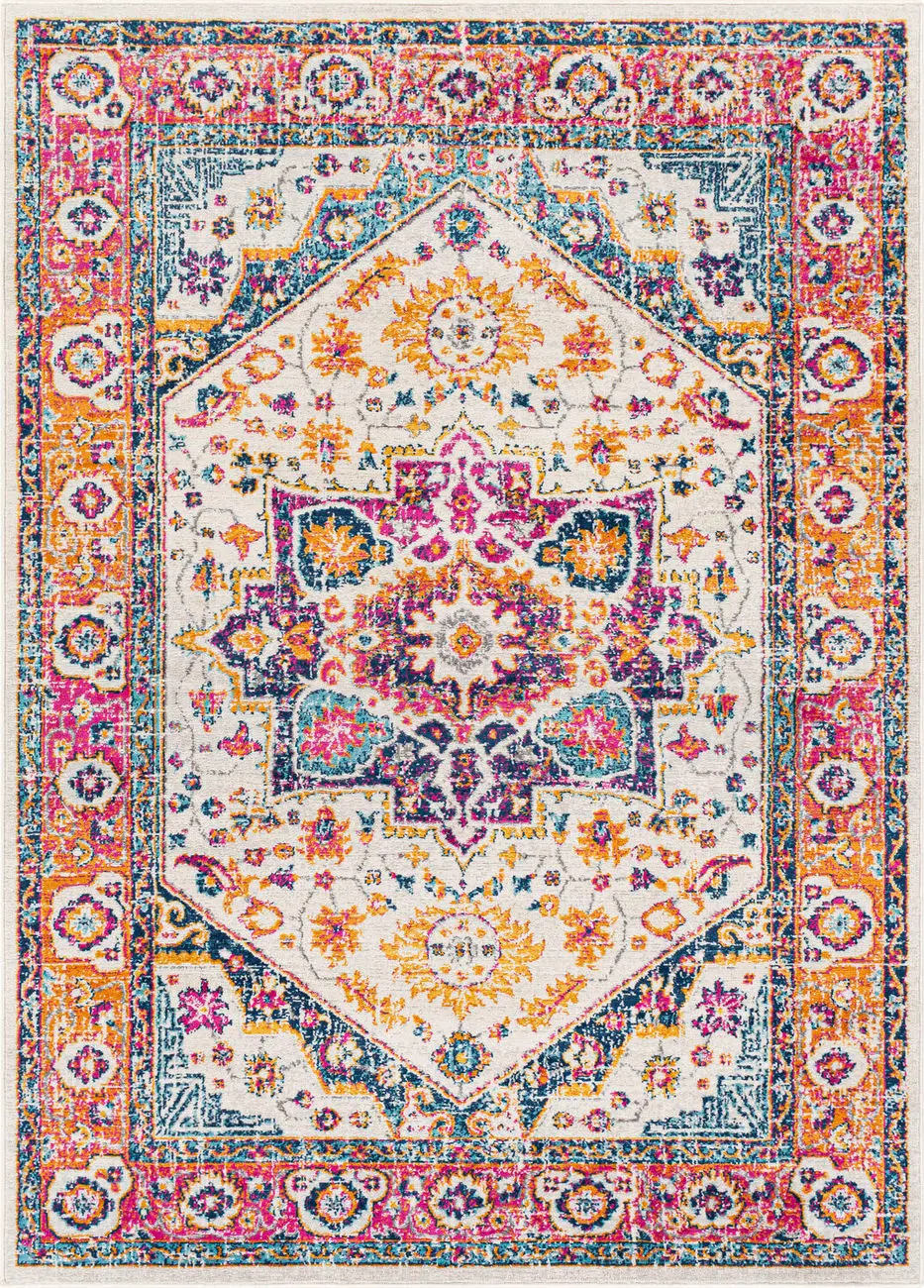 Modern Loom Albertram ALM-2316 Multi-Colored Power Loomed Synthetic Rug