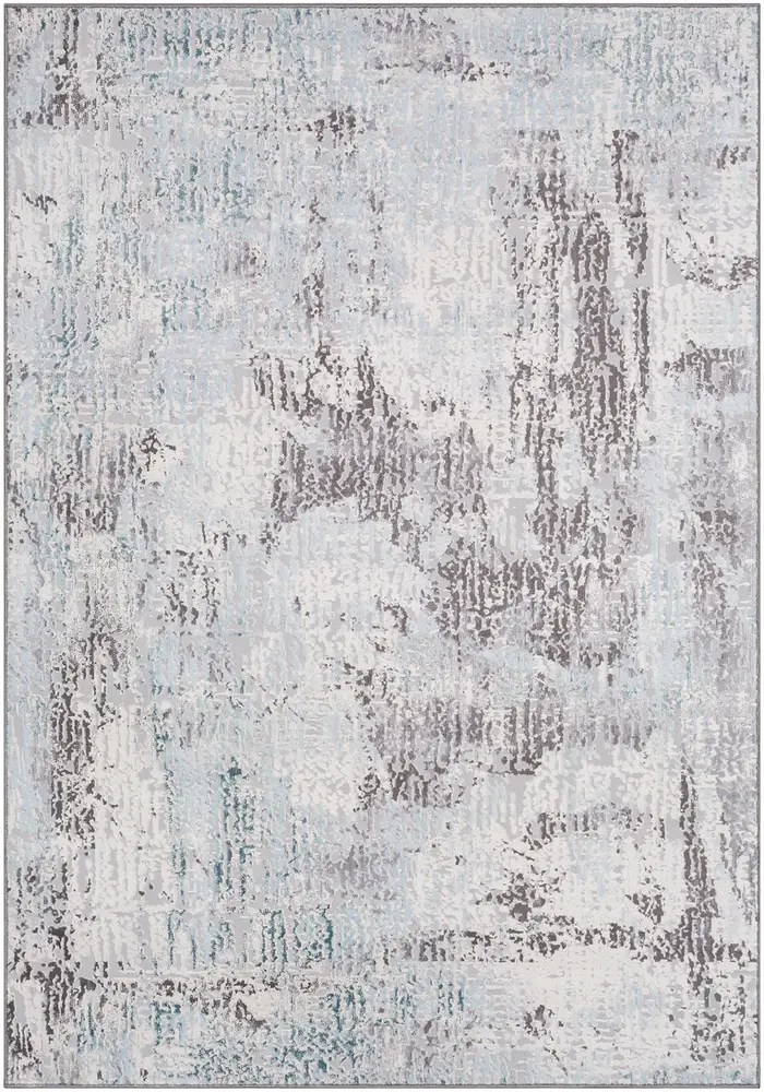 Genesis GNS-2307 Medium Gray Abstract Synthetic Rug