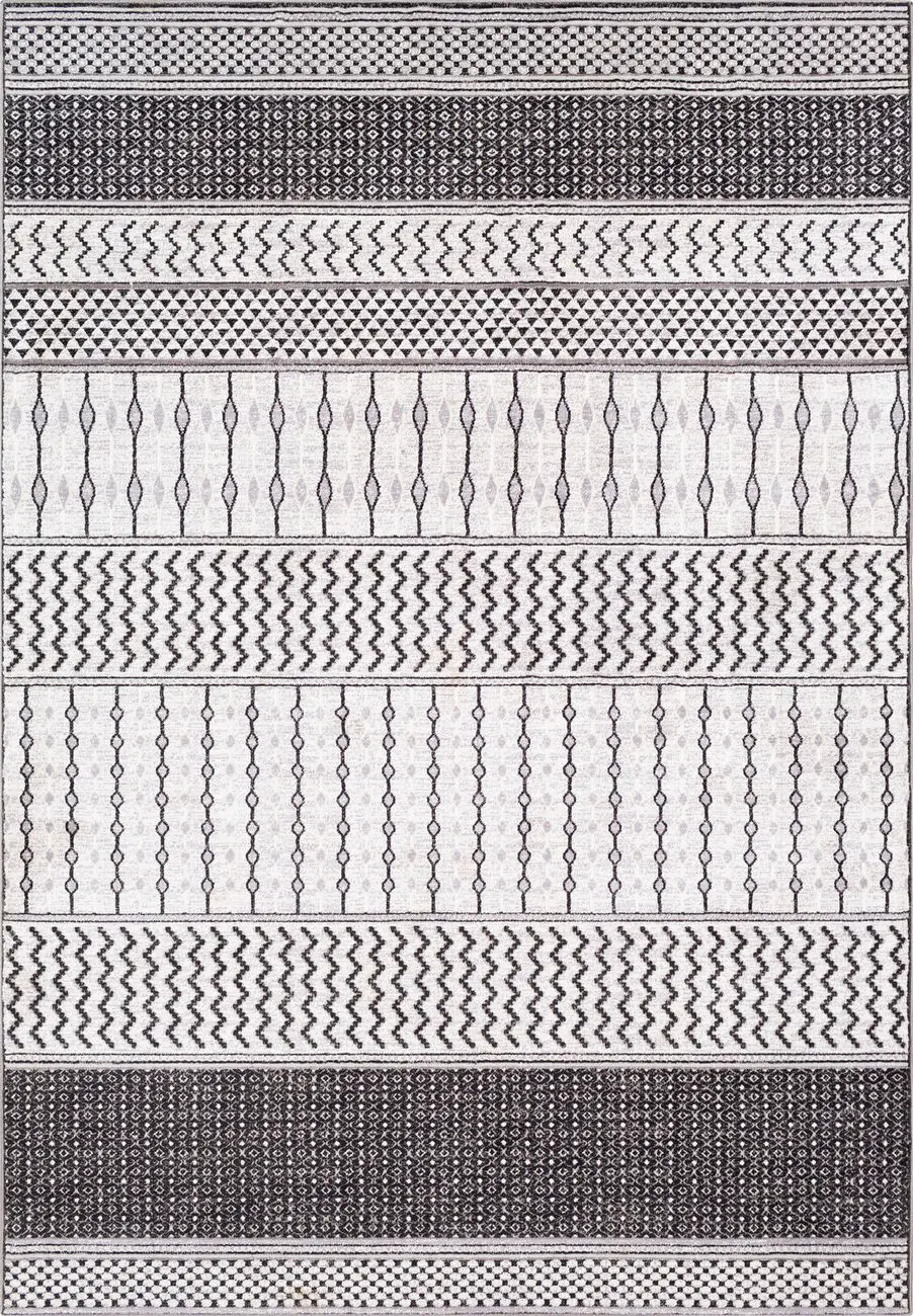 Modern Loom Genesis GNS-2309 White Synthetic Patterned Rug