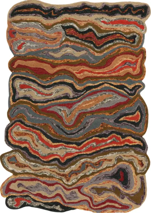 Surya Gypsy GYP-202 Dark Red Wool Oddly Shaped Rug