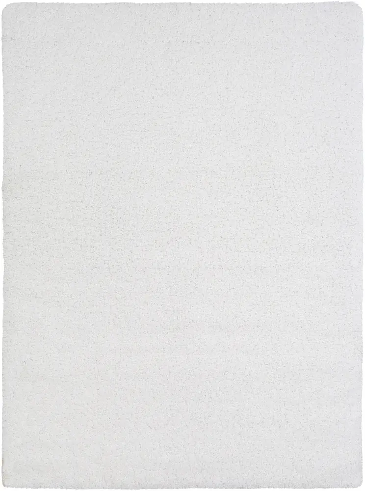 Galaxy Shag GYS-4500 White Synthetic Solid Colored Rug