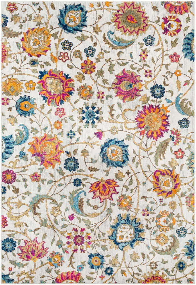 Alchir ALR-1074 Saffron Synthetic Floral Rug