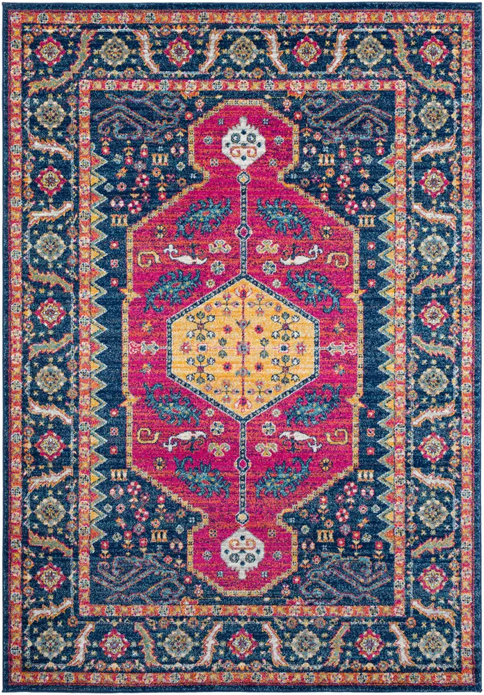 Modern Loom Alchir ALR-1075 Dark Blue Traditional Bordered Rug