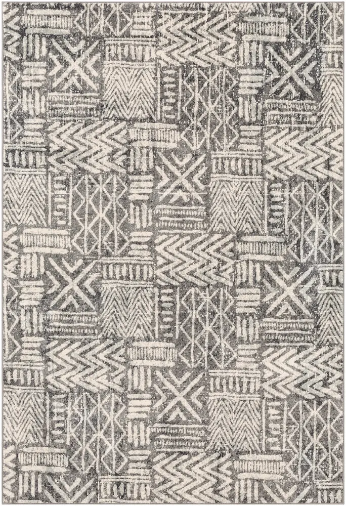Modern Loom Alchir ALR-1093 Charcoal Transitional Patterned Rug