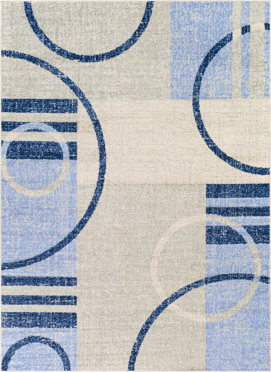 Modern Loom Harput HAP-1105 Blue Power Loomed Synthetic Rug