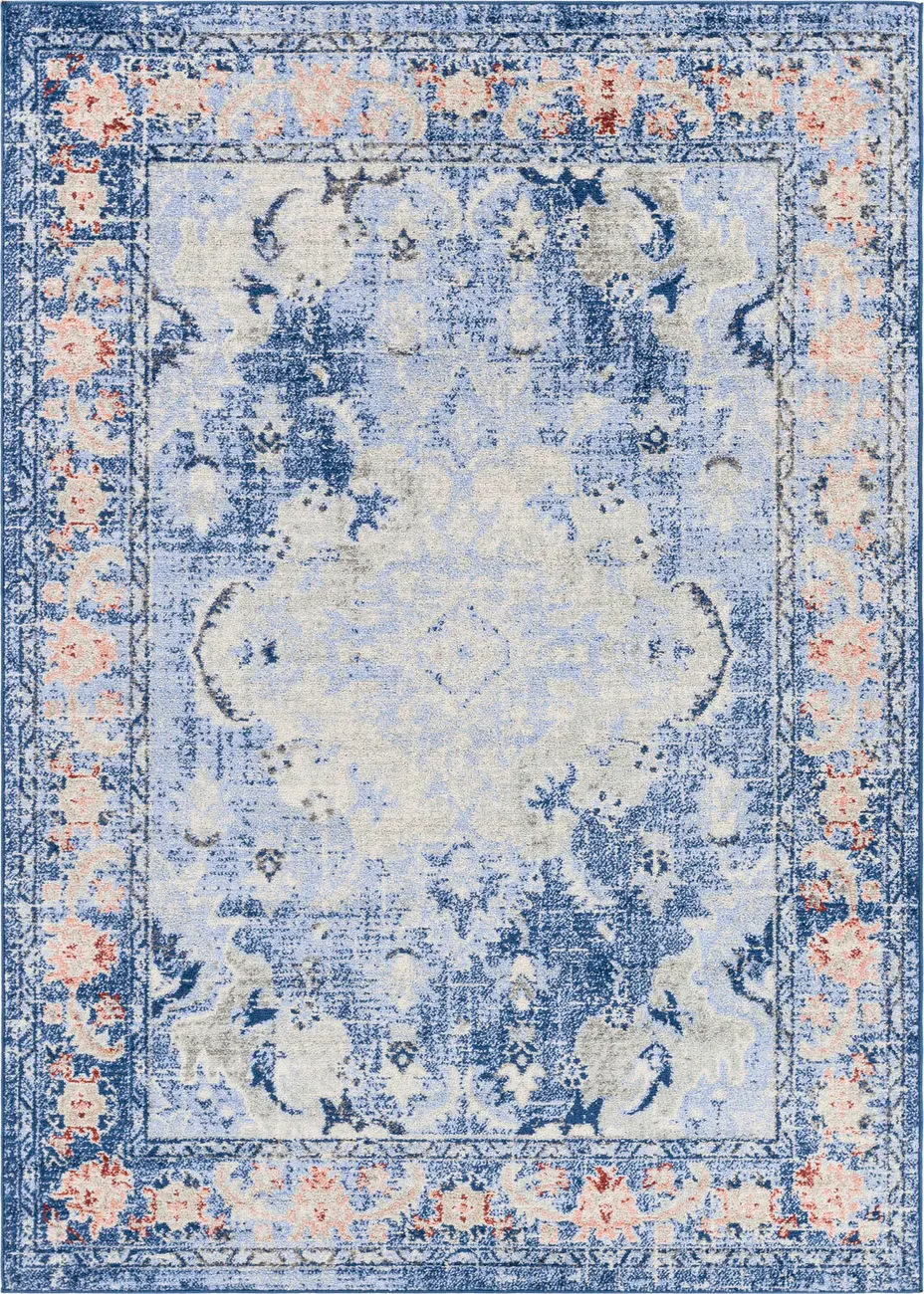 Modern Loom Alchir ALR-1114 Blue Power Loomed Synthetic Rug